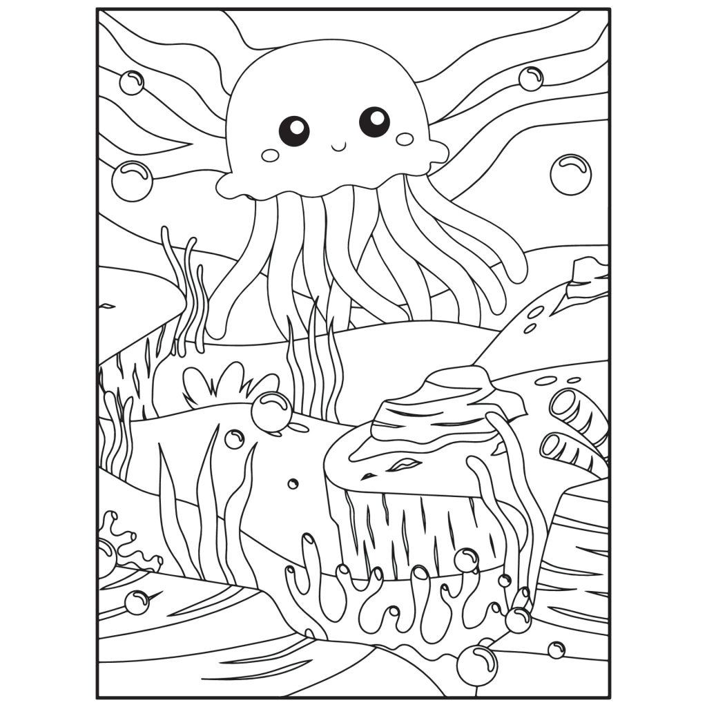 Медуза на дне моря
