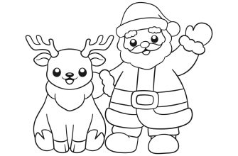 Дед Мороз и оленёнок