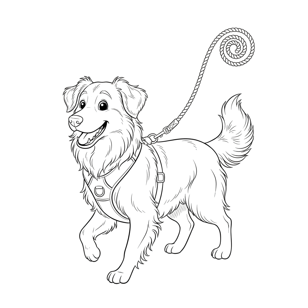 Собака на поводке