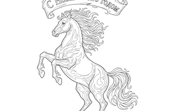 Надпись над огненной лошадью - С Новым 2026 годом