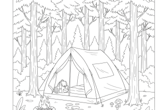 Палатка в лесу