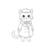 котик с одеждой