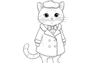 котик с одеждой