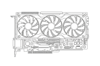 Видео карта с тремя кулерами