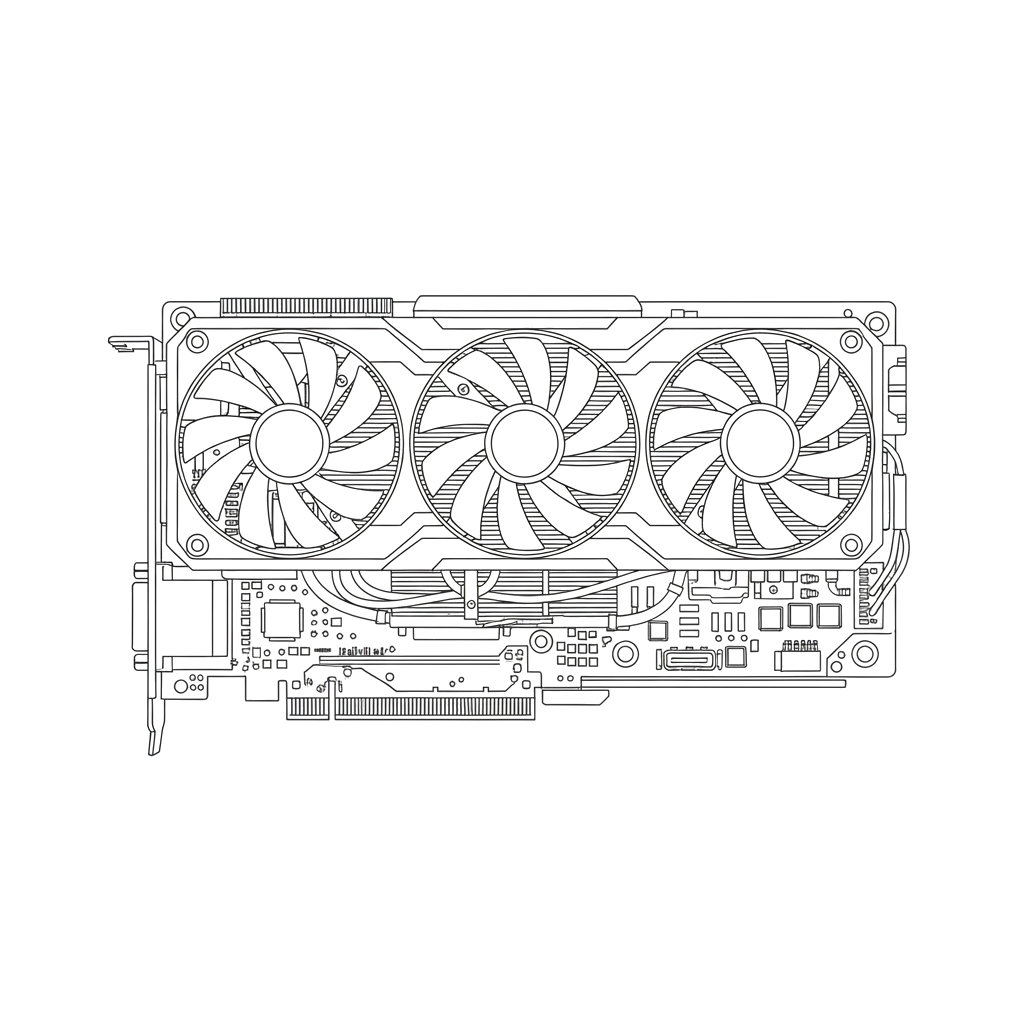 Видео карта с тремя кулерами