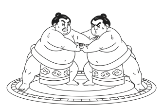 Сумоисты в стиле аниме