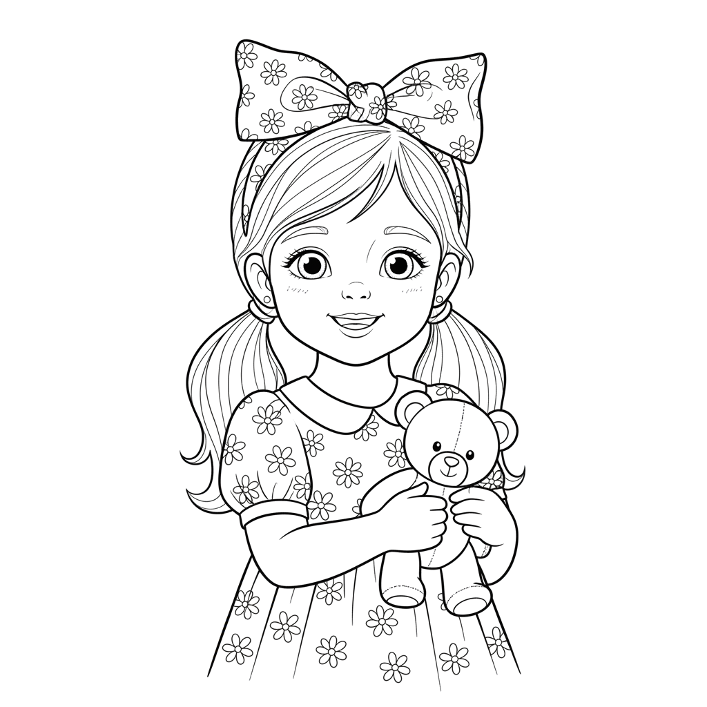 Девочка с бантом