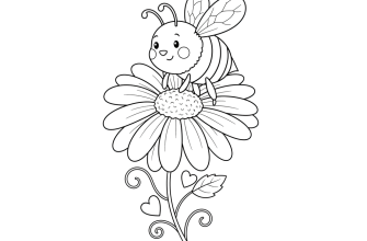 2. Пчелка села на цветок