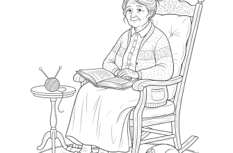 Бабушка в кресле качалке