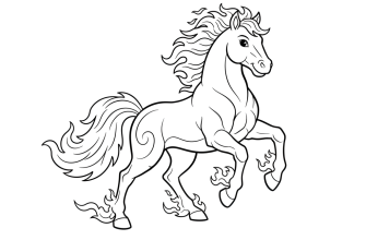 Большая огненная лошадь