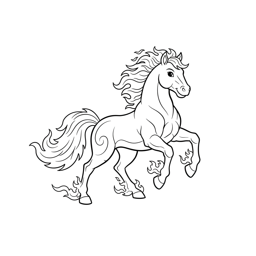 Большая огненная лошадь