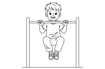 2. Мальчик занимается на турнике