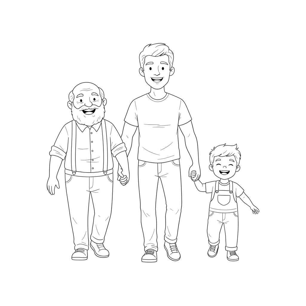 2. Дедушка, Папа и Сын