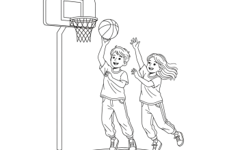 2. Дети играют в баскетбол