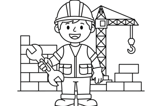 1. Строитель на стройке