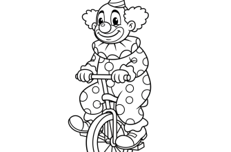 Клоун на моноколесе