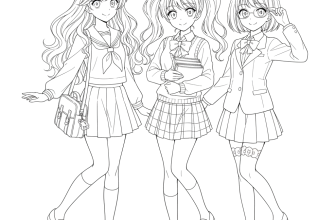 Школьницы в стиле аниме