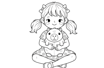 2. Капибара игрушка у девочки