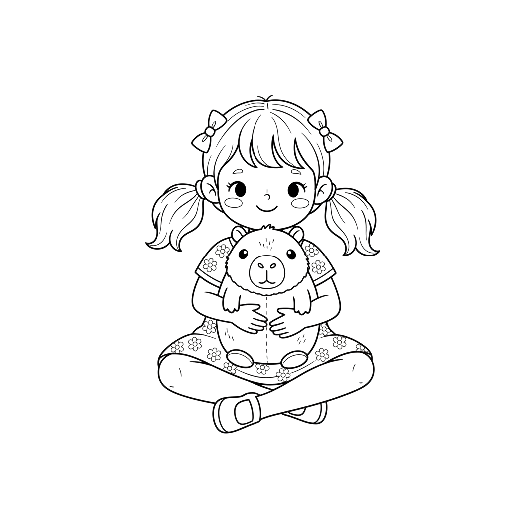 2. Капибара игрушка у девочки