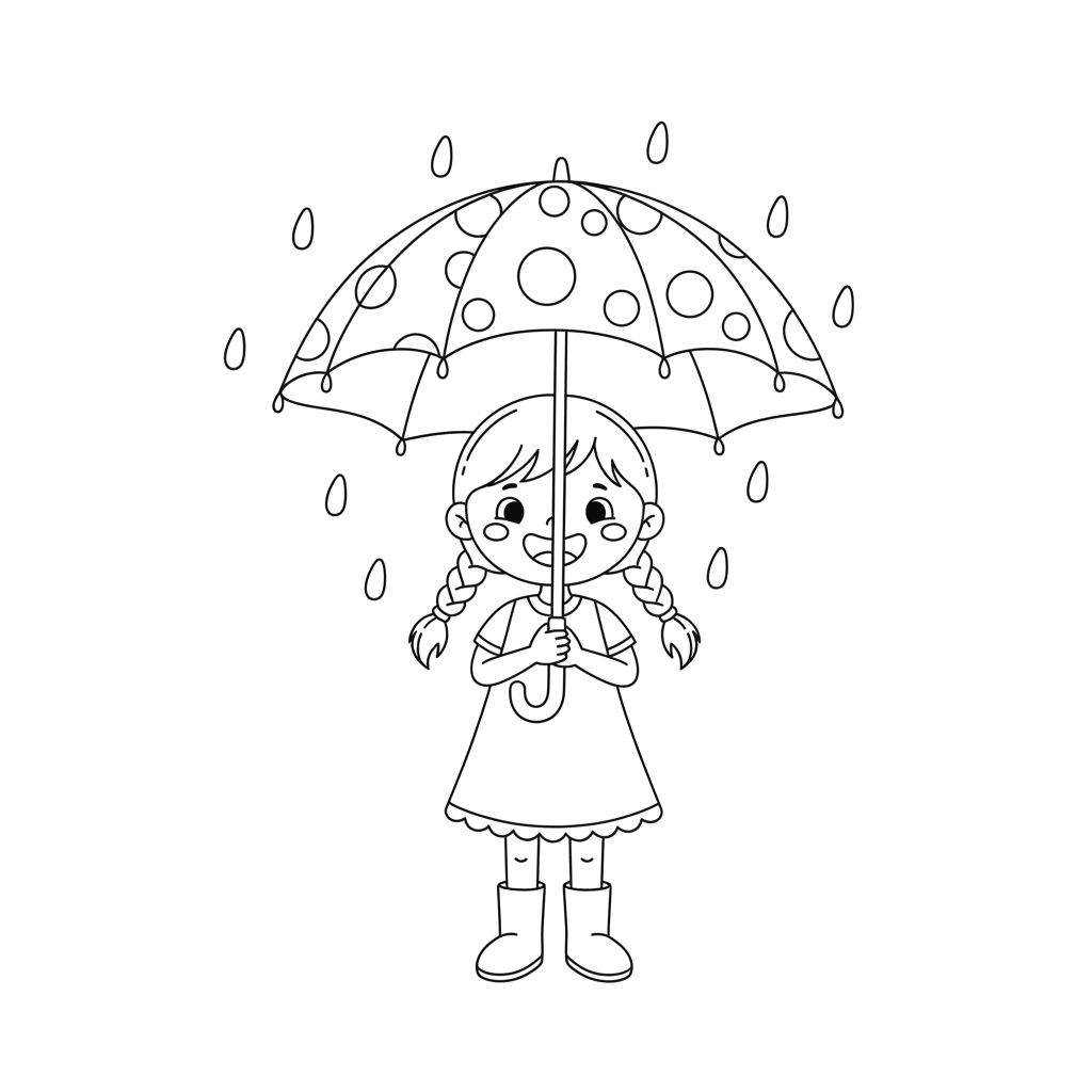 Девушка с зонтом