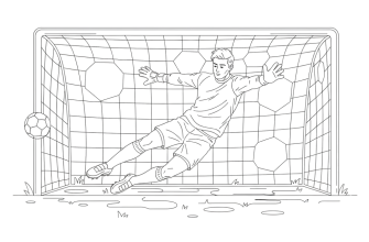 Вратарь на воротах