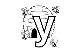 2. Буква У на фоне улья