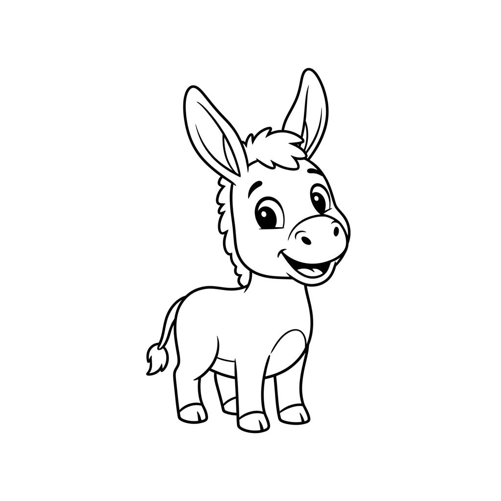 веселый ослик