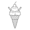 2. Мороженое в вафельном рожке
