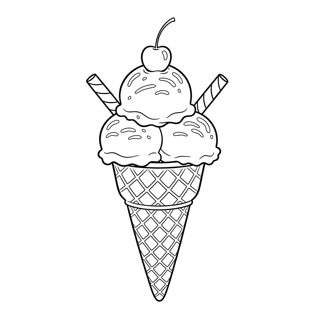 2. Мороженое в вафельном рожке