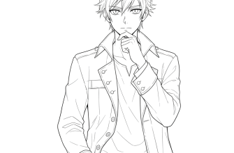 Мужчина в стиле аниме