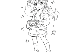 2. Девочка в бейсболке в стиле аниме