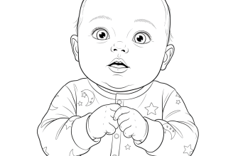 Трехмесячный малыш крупным планом