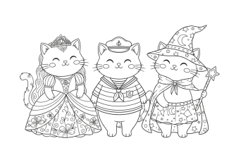 3. Белые котики в одежде