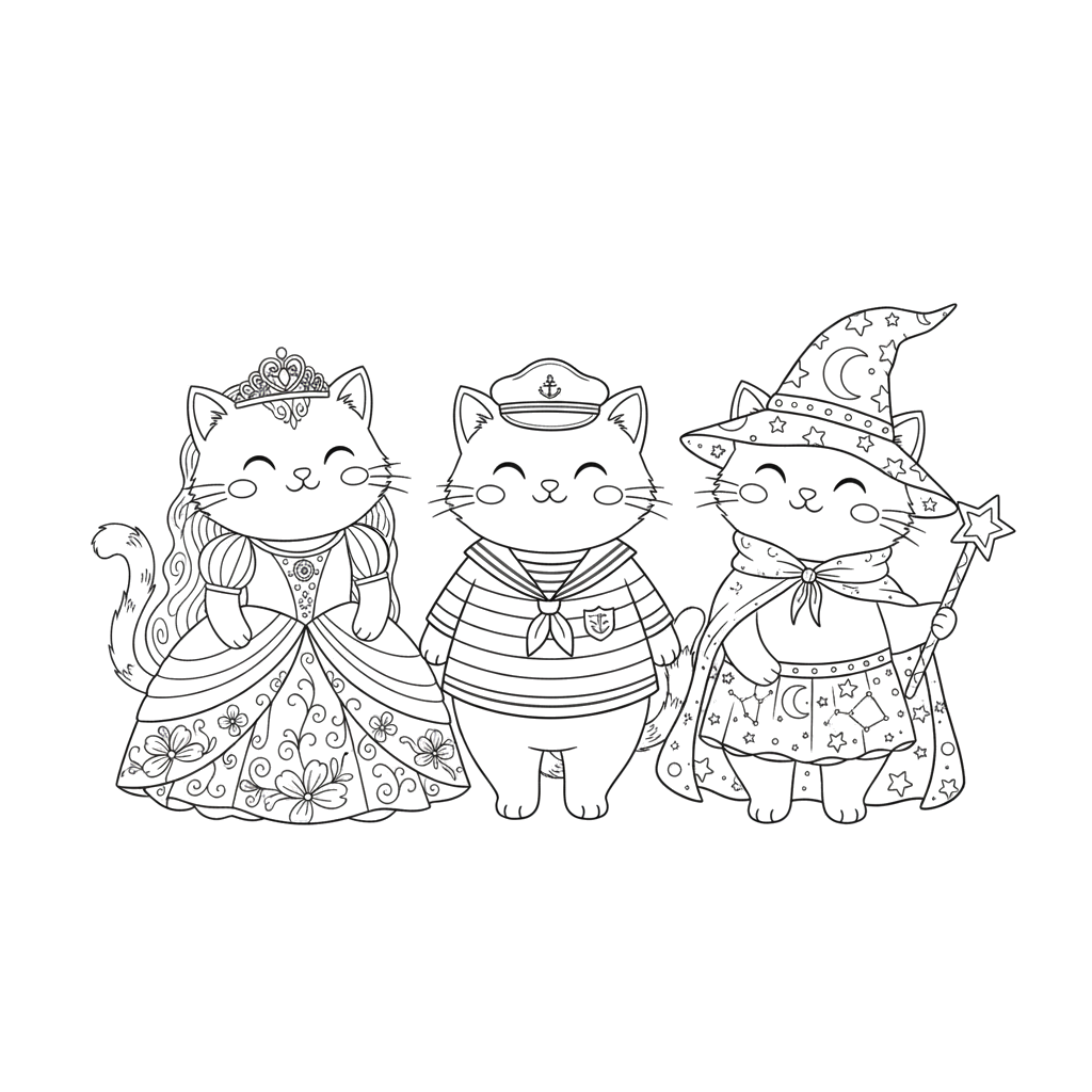 3. Белые котики в одежде