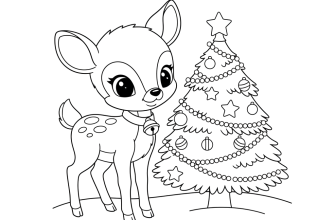 Оленёнок и ёлочка