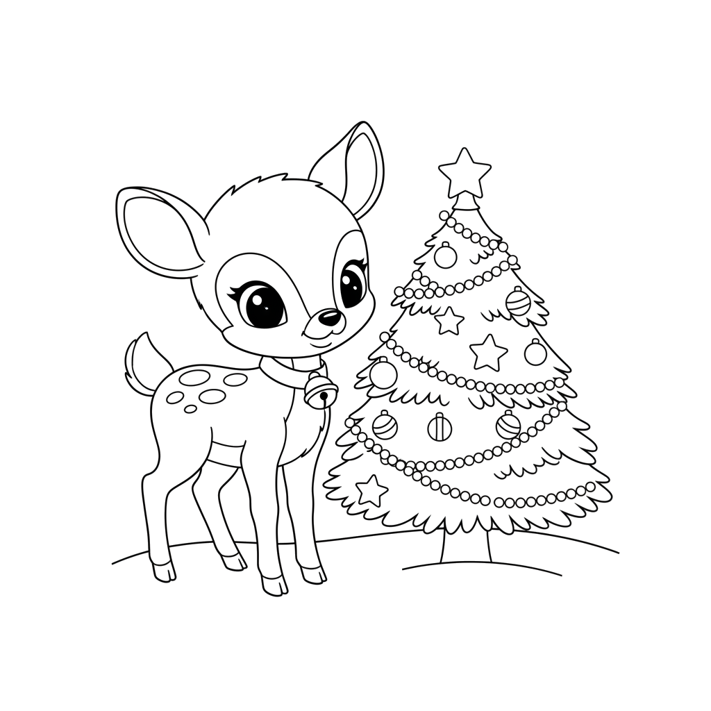 Оленёнок и ёлочка