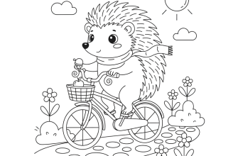 Ежик на велосипеде