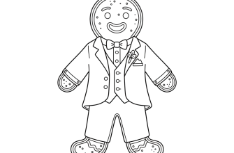 Пряничный человечек в строгом костюме