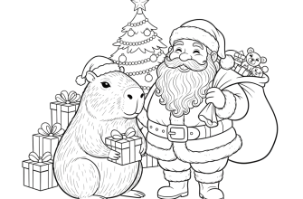 2. Капибара и дед мороз