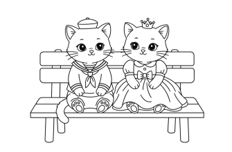 2. Белые котики в одежде