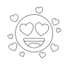3.Смайлик с сердечками вместо глаз