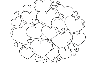 2. Много сердечек разного размера