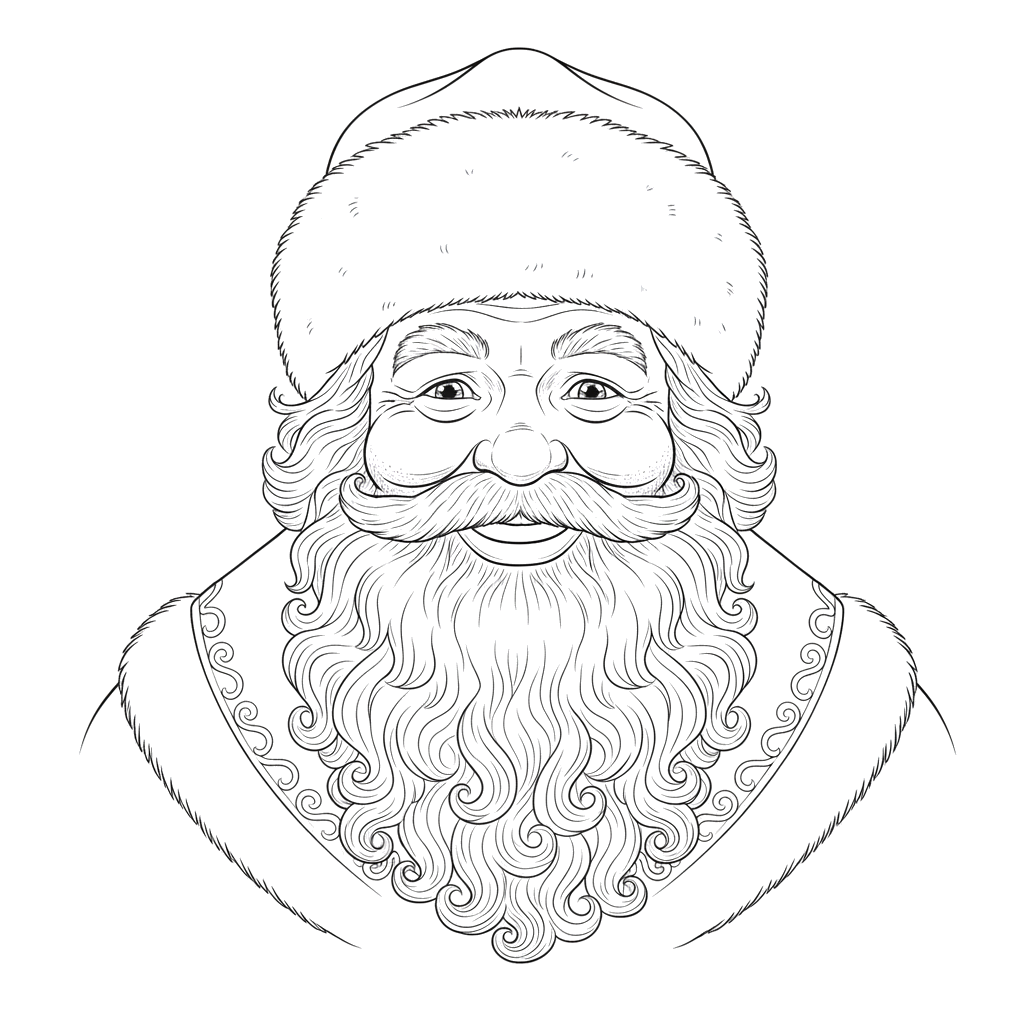 Лицо деда мороза