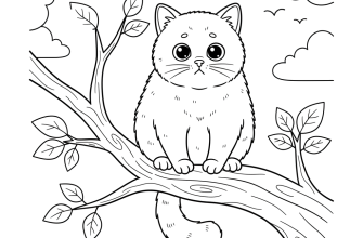 2. Кот британец залез на дерево