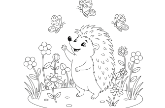 Ежик ловит бабочек