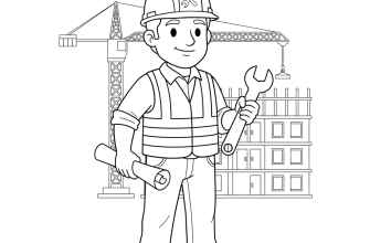 Строитель в каске