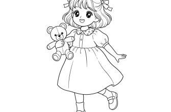 2. Девочка в стиле Кодомо