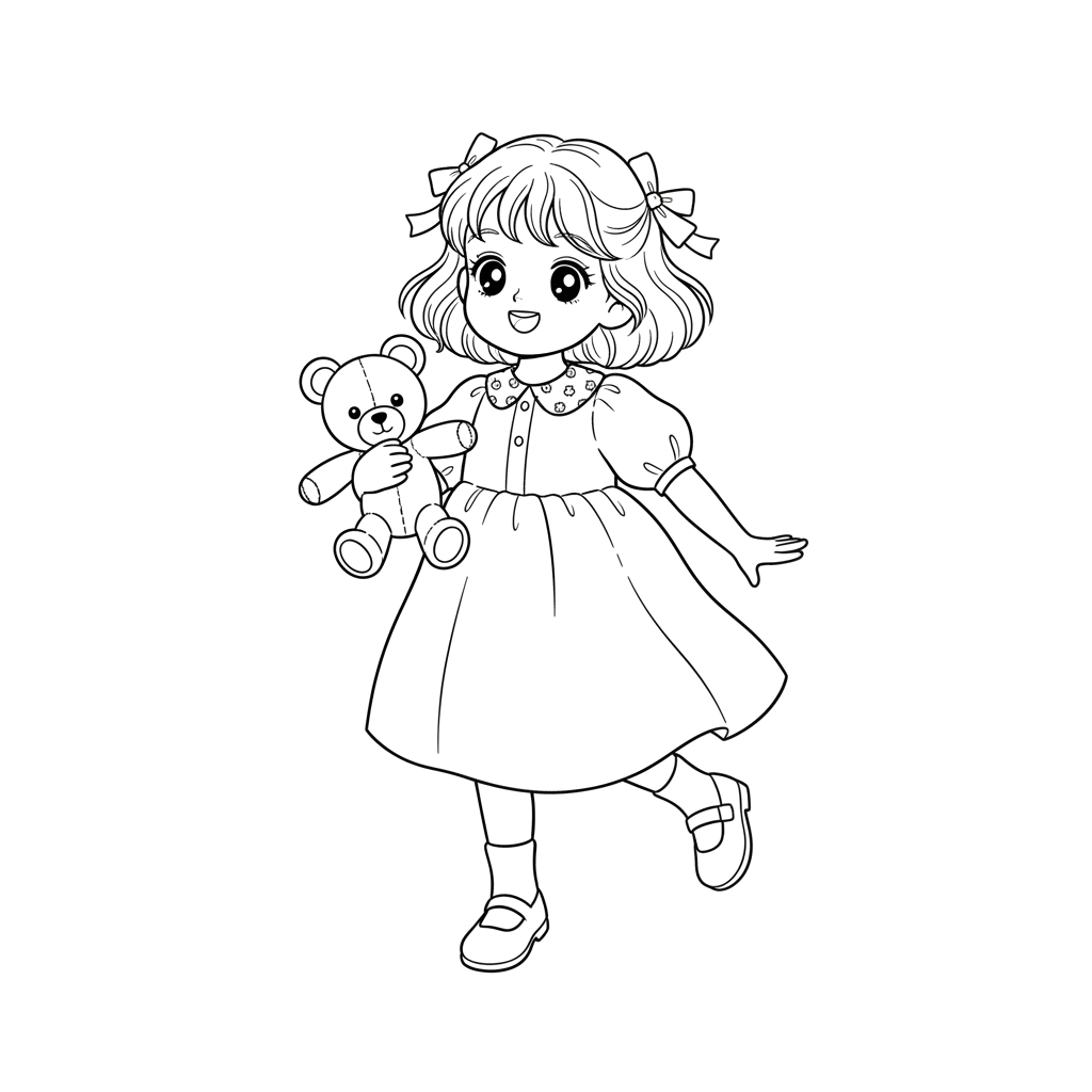 2. Девочка в стиле Кодомо