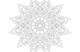 2. Трафарет снежинки