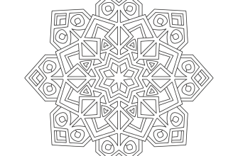 2. Трафарет снежинки